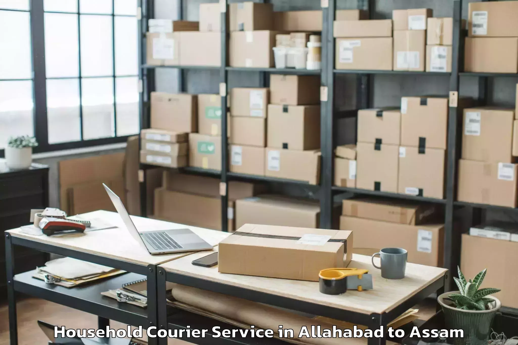 Top Allahabad to Khoirabari Household Courier Available